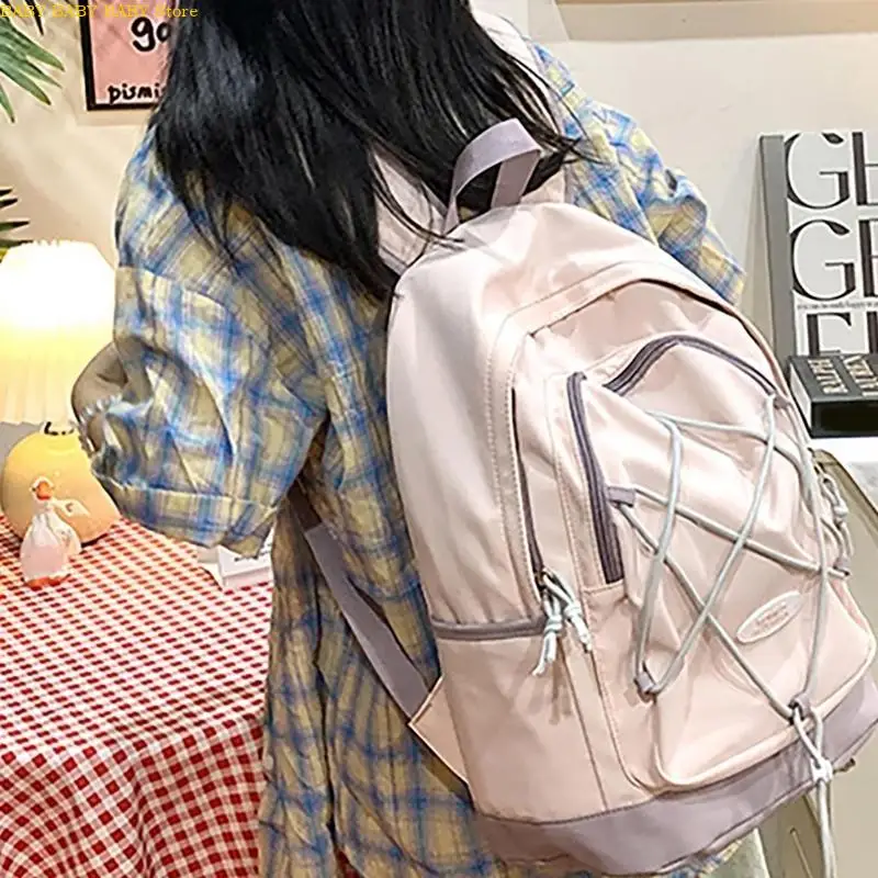 

Q81A Bungee Drawstring Travel Backpack Large Capacity Laptop Bag for College Students