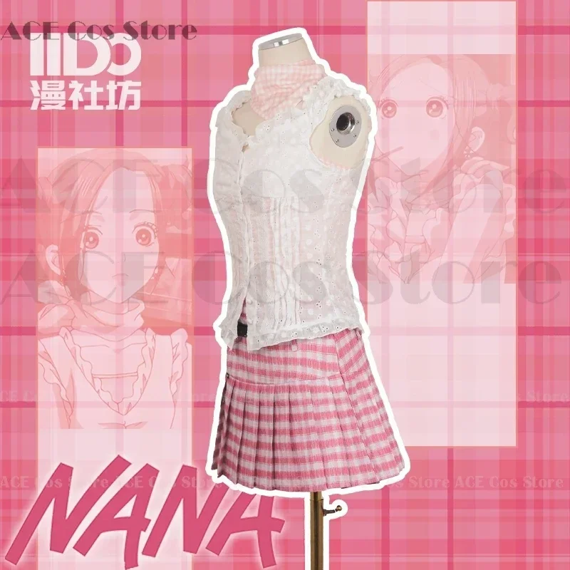 EE01 アニメコミックナナ小松ナナ一ノ瀬コスプレ衣装ウィッグ女性女の子コスプレ毎日ピンク衣装制服ハロウィンデート & 0Ww