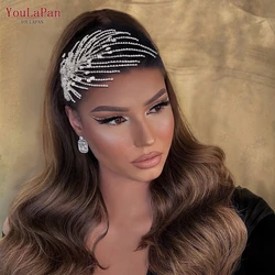 YouLaPan Fashion Woman Head Piece Crystal Bridal Headpiece Wedding Hair Accessories Jewelry Rhinestone Bridal Headwear HP188
