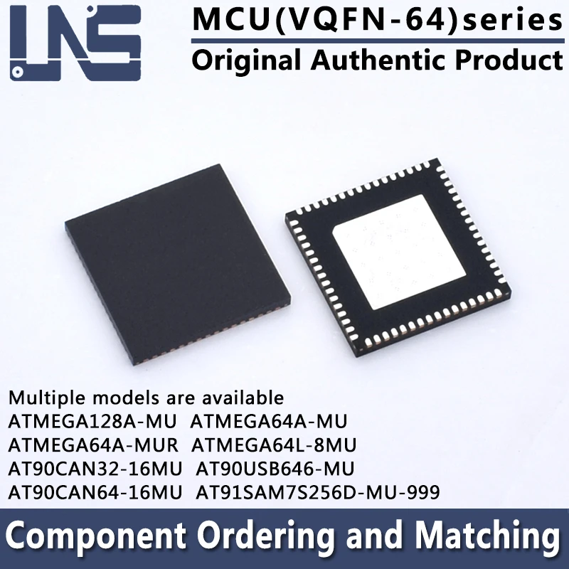 1pcs ATMEGA64A-MU AT90USB646-MU ATMEGA128A-MU ATMEGA64A-MUR ATMEGA64L-8MU AT90CAN32-16MU AT91SAM7S256D-MU-999 VQFN-64 MCU