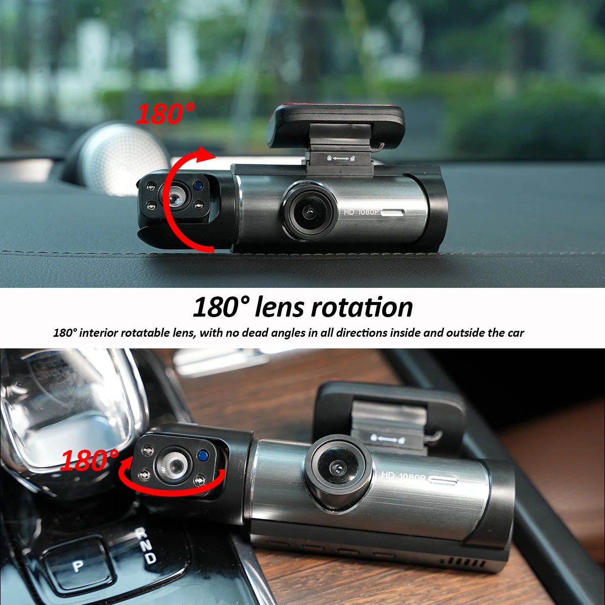 1080P Dashcam für Auto mit 2/3 Linsenoptionen, Vorder- und Rückfahrkamera sowie Innenraumüberwachung und Fahrrekorder – Detail 14