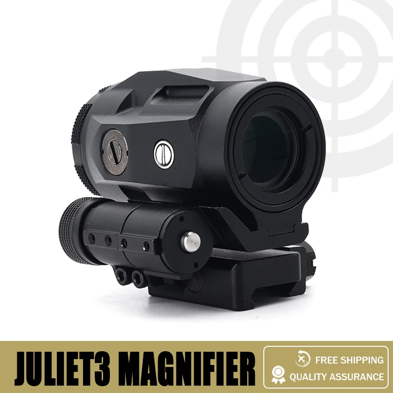 JULIET3 3X Magnifier Sight with Switch to Side QD Absolute Co-witnessor Lower Third Mount  Full LOGO