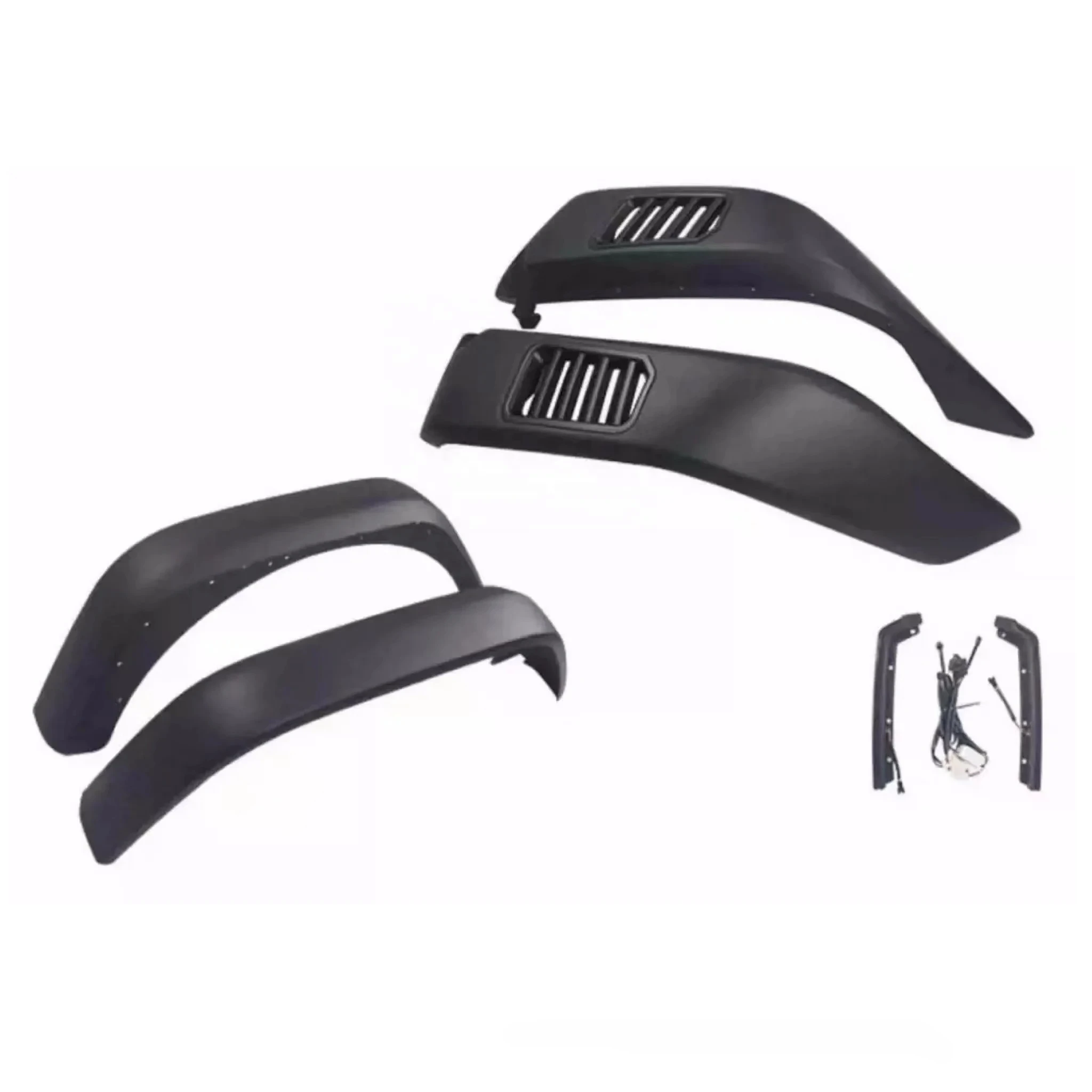 

Модифицированные алюминиевые крылья со светодиодной подсветкой, окрашенные расширители крыльев для Wrangler JL 2018.