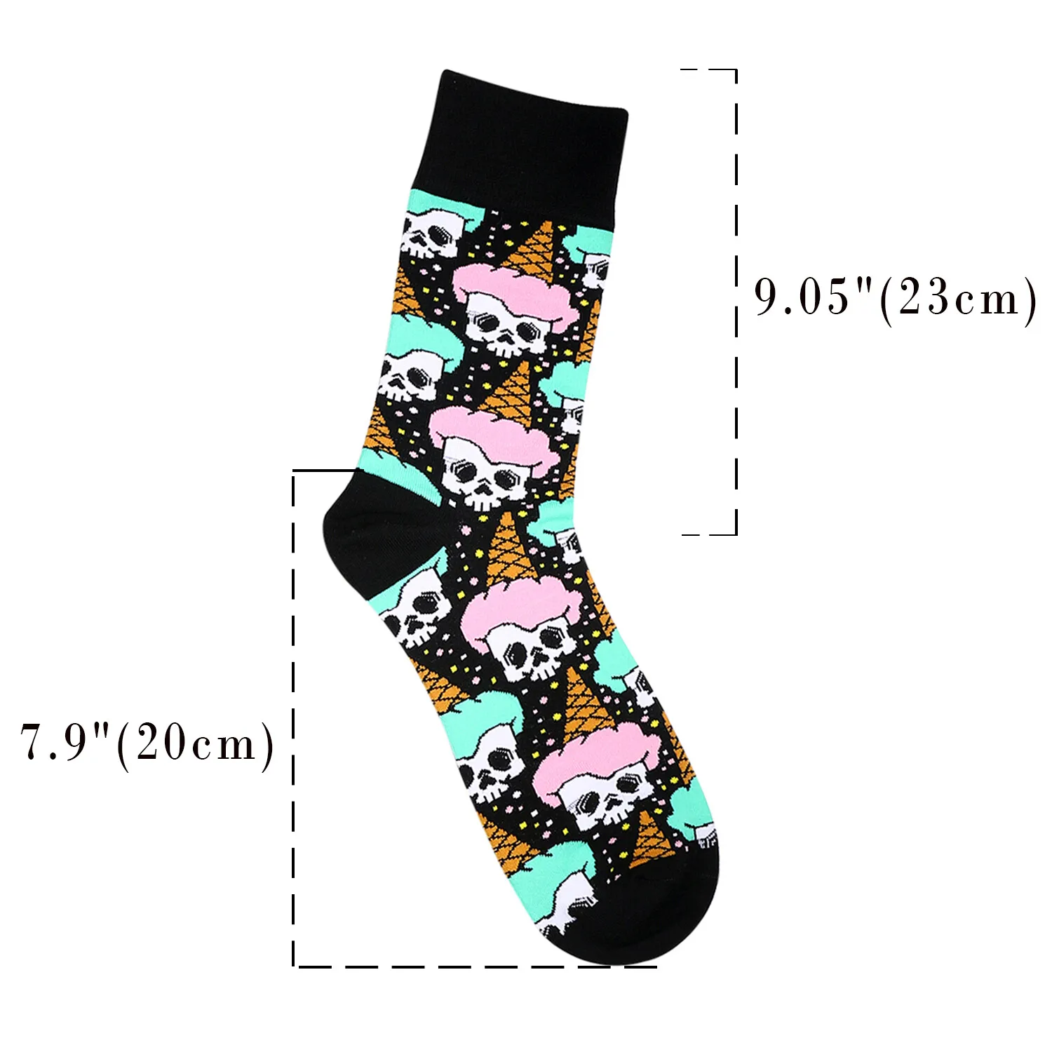 4 Pairs Mens Halloween Skull Pumpkin Owl Pattern Novelty Socks Stockings Cosplay Party Casual Funny Dress Crew Socks For Men