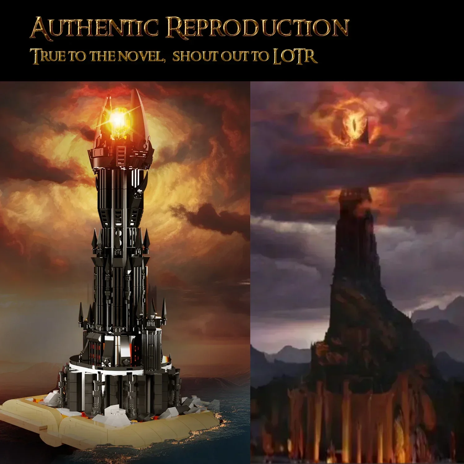 Bloques de construcción de libros mágicos de torre negra, modelo de Castillo mágico oscuro, conjunto de ladrillos de montaje con luces, juguetes DIY, regalos para niños, 966 Uds.