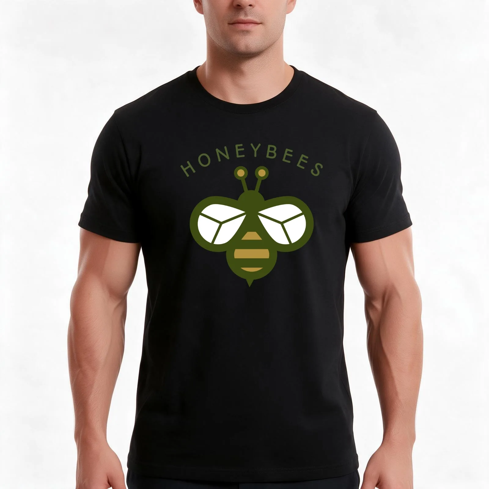 Honeybees, our wonderful pollinators. T-Shirt, Summer Casual Cotton Tee, Oversized Streetwear Tops, Vintage Graphic Print