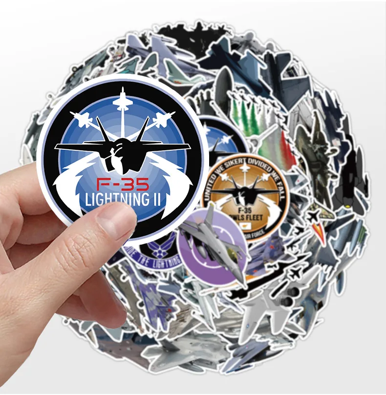 10/30/50pcs Fighter War Cartoon Graffiti Sticker Car Mobile Phone Luggage Cup Computer Creative Waterproof Decorative Sticker