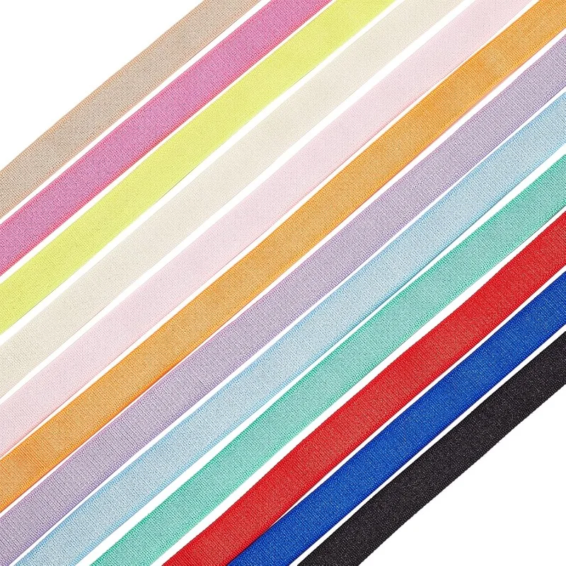 26Yard 12 Farben Plüsch BH Gummiband Polyester Satin Gummiband Trim Zoll Gummiband zum Nähen BH Träger verweilen