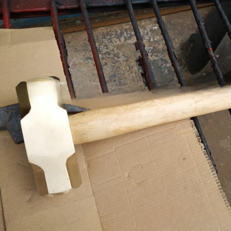 Brass Octagon Hammer Explosion-Proof Wooden Handle Professional Heavy Duty Hardware Tool for Household Home Improvement​