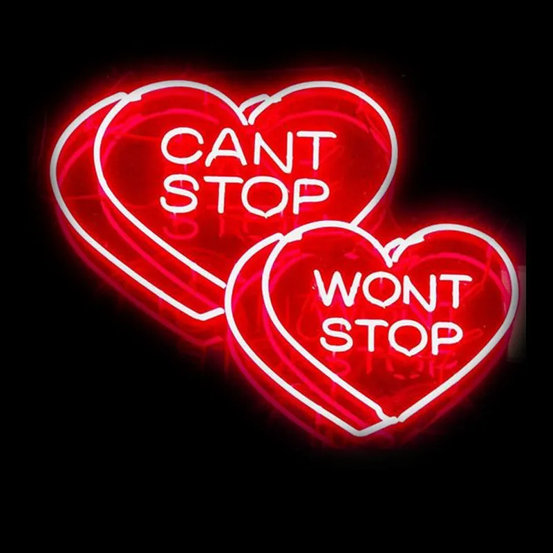 

Cannot Stop Neon Signs Glass Neon Signs for Wall Decor Neon Light for Shop Room Decor Window Beer Handcraft Iconic Business Art