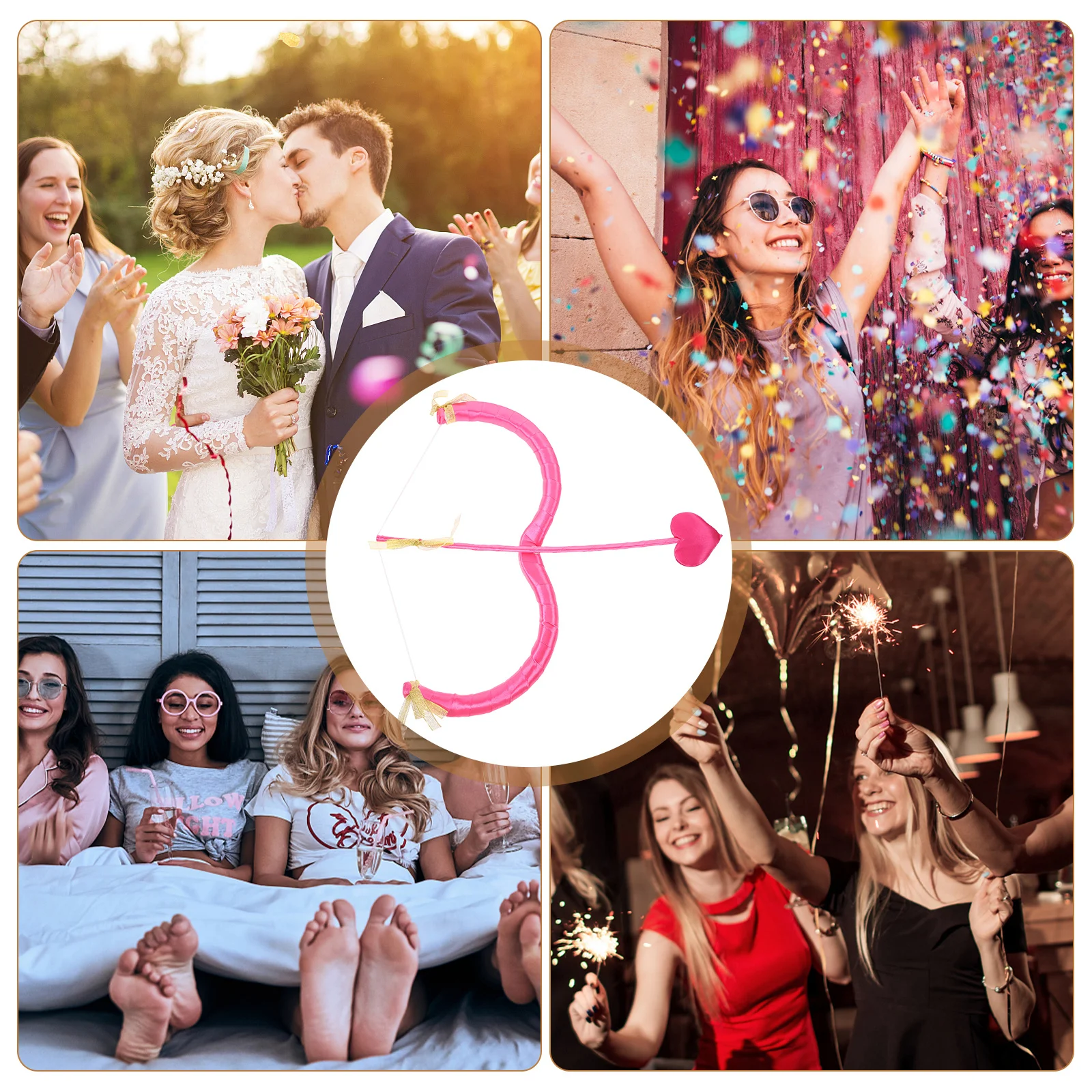 1 conjunto de arco e flecha cupido, espuma leve, adereços adoráveis para fantasia, festa dos namorados, cosplay, suprimentos fotográficos, arco e flecha cupido