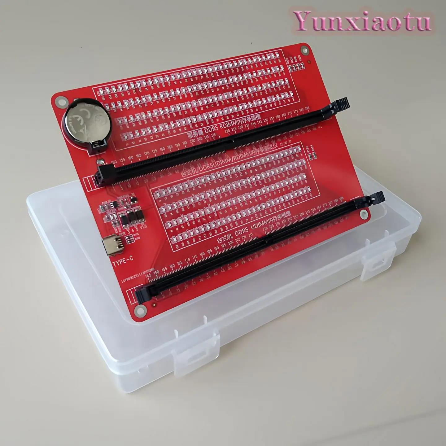 4 in 1 DDR3 DDR4 DDR5 Desktop RAM Memory Tester Diagnostic Card with LED Indicator USB Powered for PC Maintenance