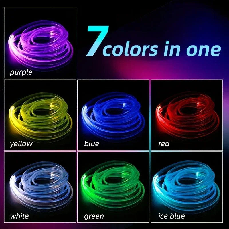 1/3/5M Car Interior Led Strip Flexible LED Neon Light Decoration Garland Lisence Plate Wire Rope Tube Line With USB Driver DIY