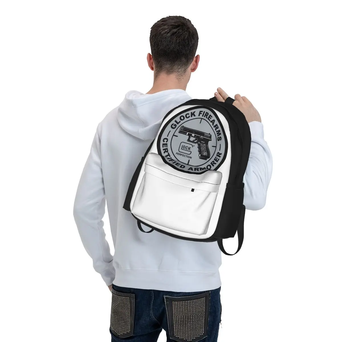 Glock USA Handgun Backpacks for Boys, Girls Bookbag, Students School Bags, Cartoon for Kids, Laptop Rucksack, Initiated Bag