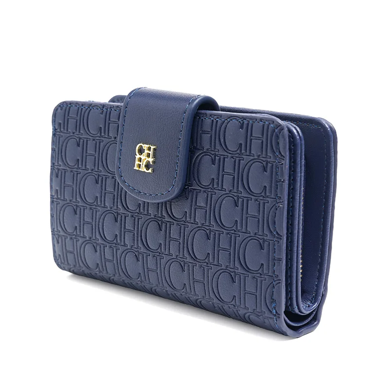 CH Pure Colour Letter Printed Style Women's Card Wallet Premium Simple Design Women's Wallet Fashion Women's Short Wallet image 3