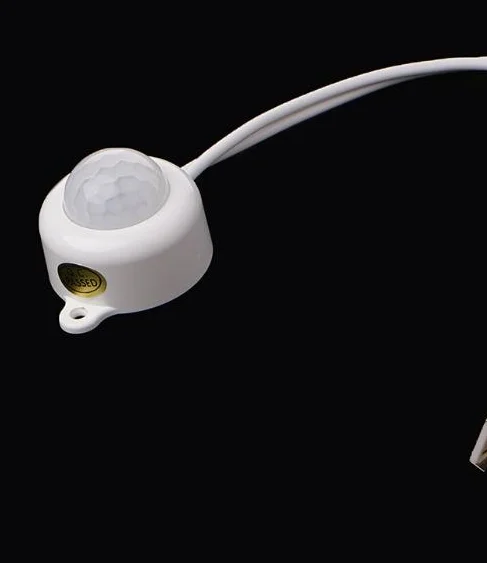 

Одиночный переключатель обнаружения движения PIR, 5–24 В постоянного тока, ИК-индукция для движения человека, идеально подходит для светодиодных лент