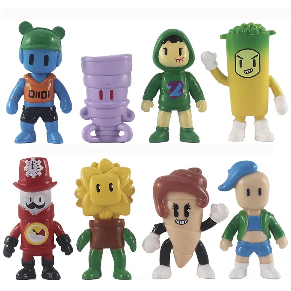 8-24pcs Stumble Guys Action Figure Kawaii Anime PVC Game Model Statue Set Multiplayer Type Collection Kid Birthday Gift Toy