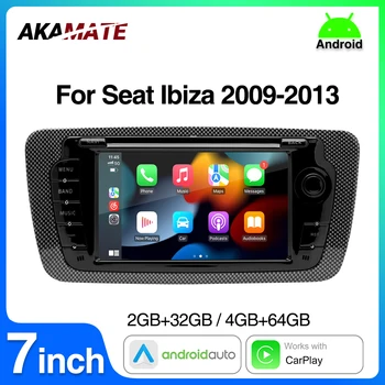 2 Din Car Radio for Seat Ibiza 2009-2013 Audio Multimedia Player CarPlay Android Auto GPS Bluetooth WIFI FM RDS Autoradio