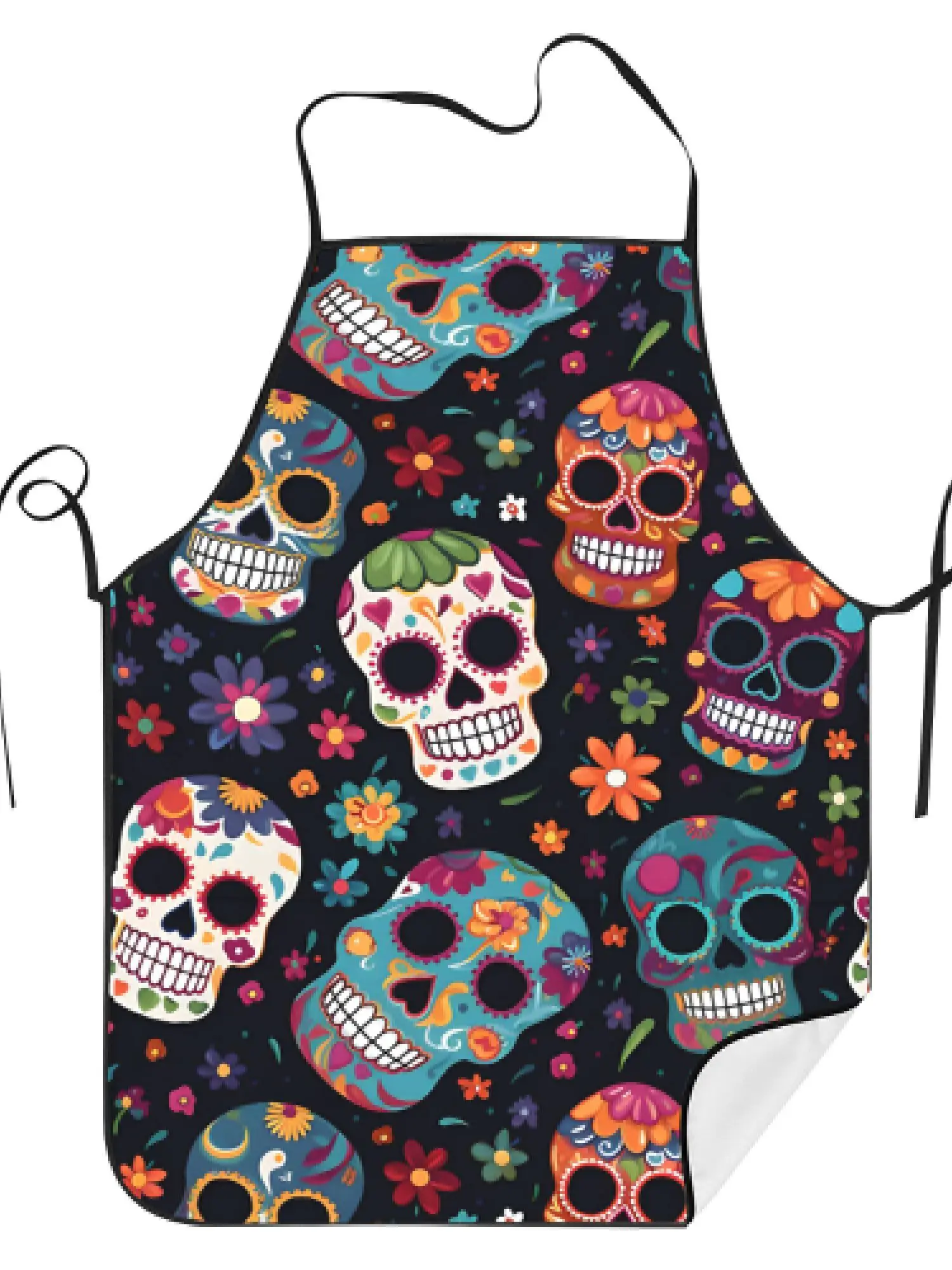 Candy Skull Adjustable Cooking Apron Unisex Household