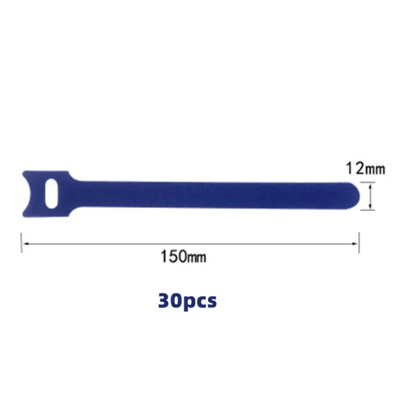 Reusable Nylon Cable Ties with Hook & Loop, Cord Organizer for Mouse, Earphones & Wires, 10/30/50 Pcs image 6