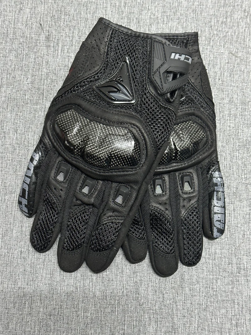 Frühling Herbst Atmungsaktive Leder Motorrad Handschuhe 391 390 Männer Outdoor Motocross Motorrad Reiten Handschuh Guantes Moto – Detail 25