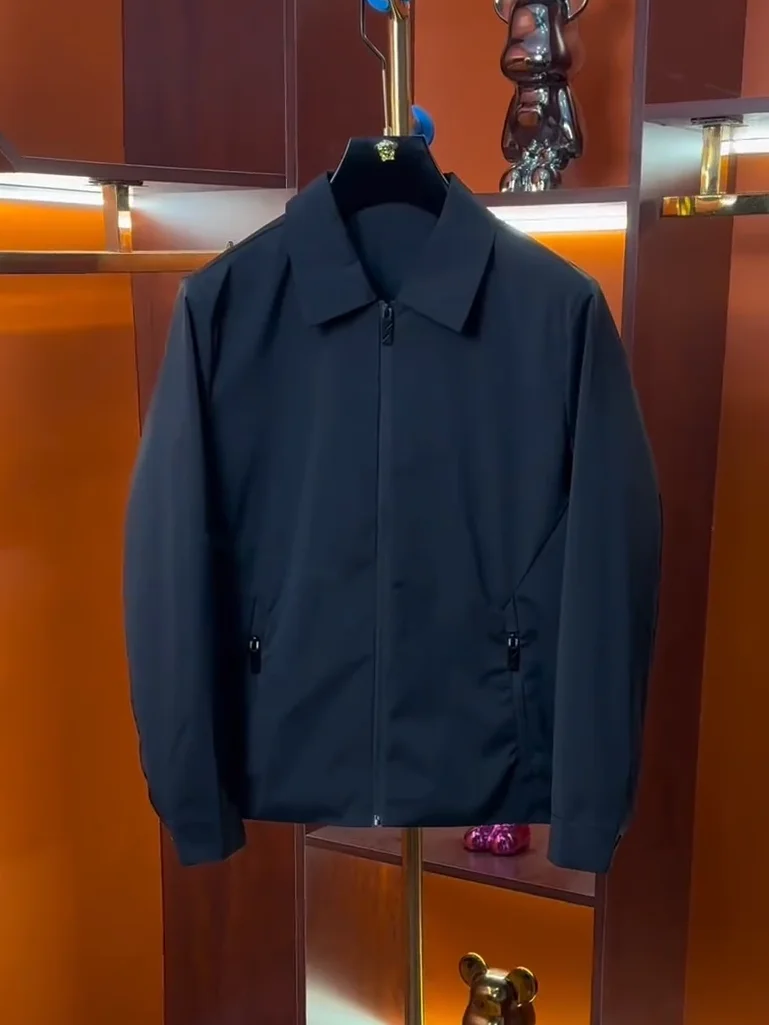 

Новая мужская модная куртка W80 с воротником-стойкой для весны, осени и зимы, высококачественная универсальная стильная верхняя одежда прямого кроя, удлиненная