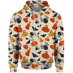 Fear Christmas Sweatshirt Pumpkin New in Hoodies & Sweatshirts for Men Without Hoods Halloween 2024 Ghost Candy Y2k Clothes Men