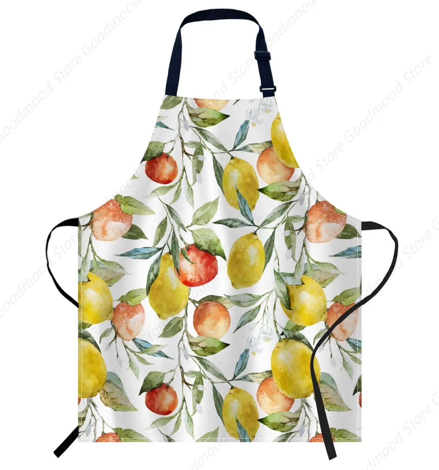 

Watercolor Lemon Pattern Apron Unisex Adjustable Bib Apron, Cooking Kitchen Chef Apron, Women Men Apron