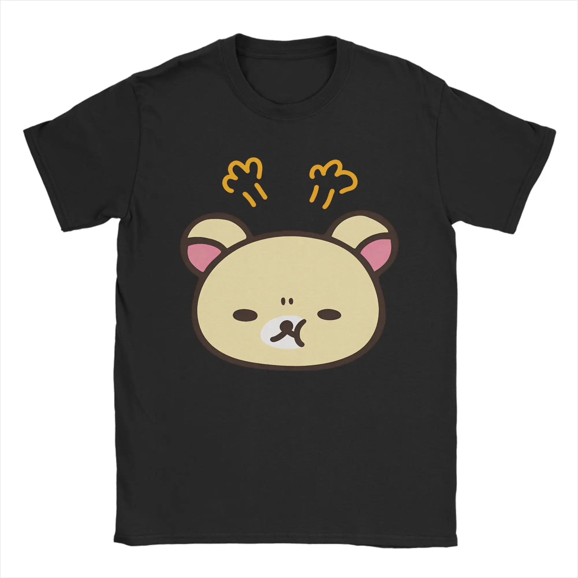 

Rilakkuma T-Shirt for Men Funny 100% Cotton Tees Round Neck Short Sleeve T Shirts Plus Size Clothes