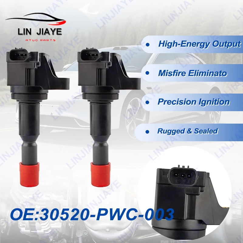 

New High Quality Ignition Coil 30520-PWC-003 For Honda FIT City Jazz Airwave Car Accessories