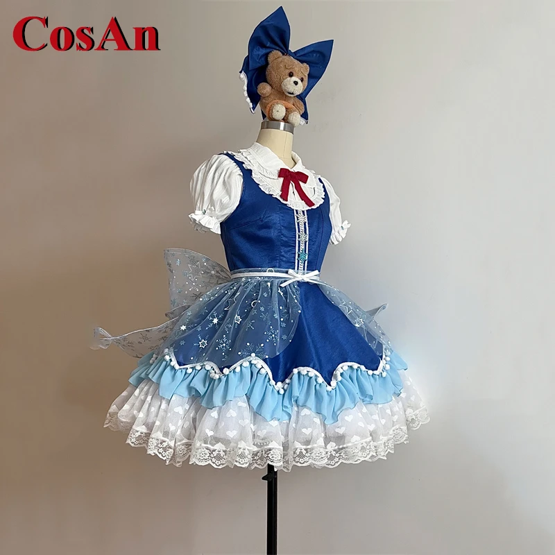 

CosAn Game Touhou Project Cirno Cosplay Costume Gorgeous Sweet Lovely Dress Activity Party Role Play Clothing Custom-Make