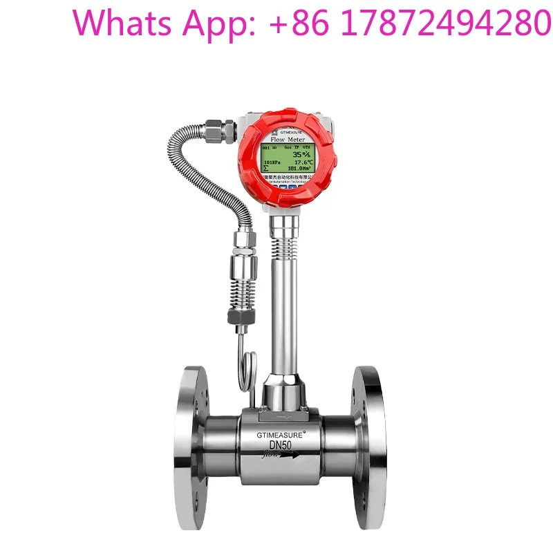 High Precision Digital Air Compressor O2 CO2  Flowmeter Display Steam Flow Meter