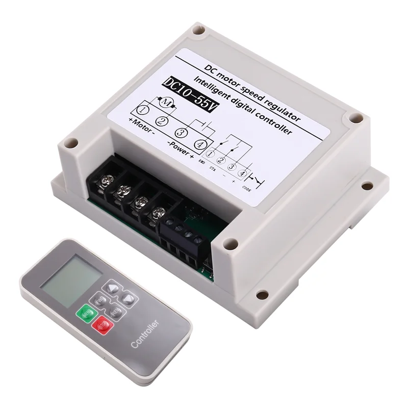 Módulo de controle remoto de exibição de corrente de tensão para controlador de velocidade de motor escovado DC 10-55V 30A para DIY