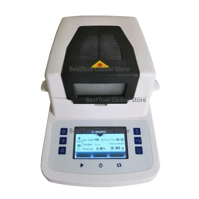 Digital Mo-isture Meter 110g Precision 0.001g for Grain Wood Plant Halo-gen Professional An-alytic Instrument