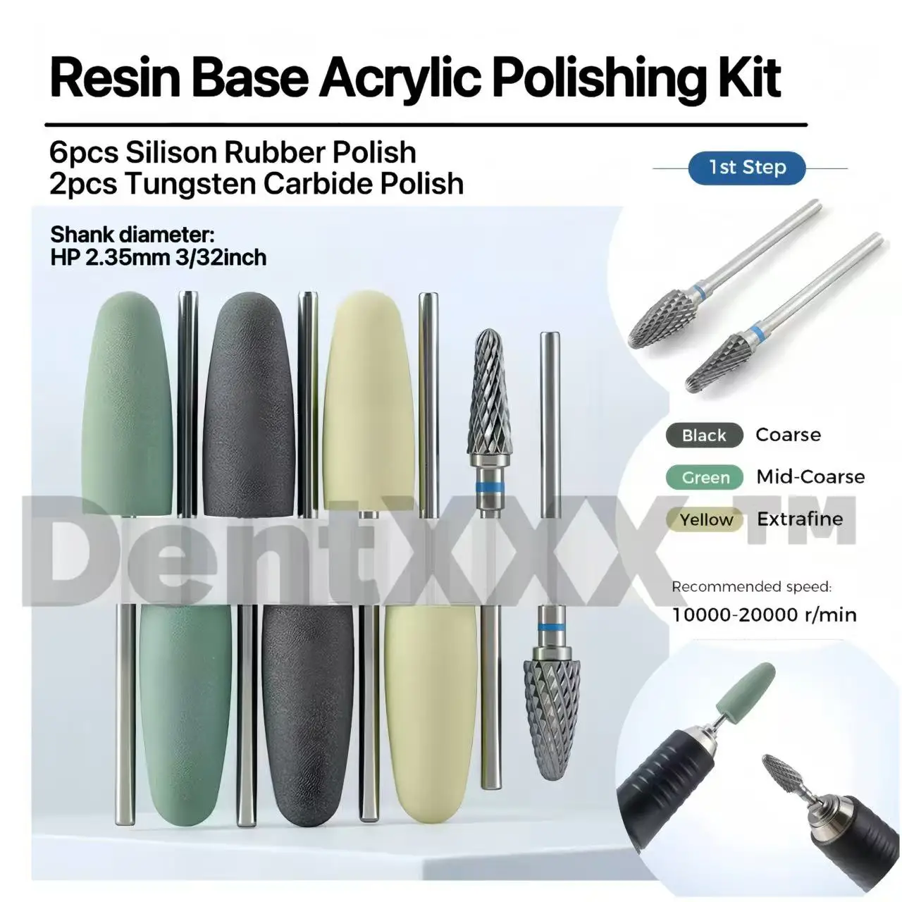 8Pcs Resin Base Acr…