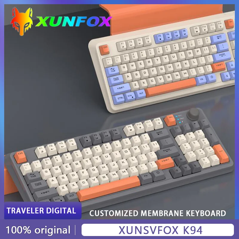

XUNSVFOX K94 Беспроводная Bluetooth-клавиатура для игровых киберспортов, механическая сенсорная клавиатура, Офисная компьютерная клавиатура, ноутбук