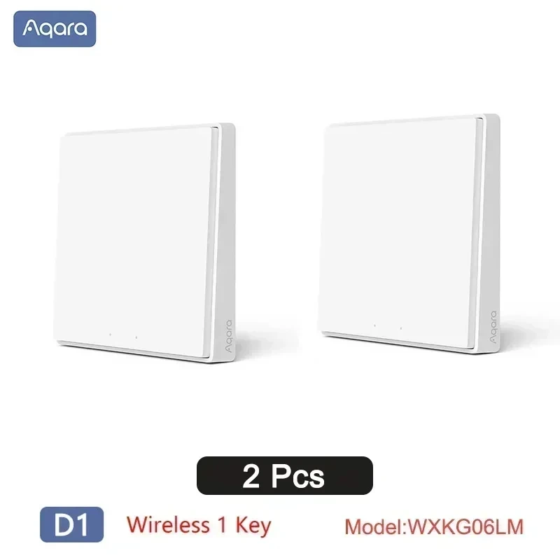 Aqara Smart Wall Draadloze Schakelaar D1 ZigBee Afstandsbediening Sleutel Lichtschakelaar Knop Voor Mi home HomeKit APP