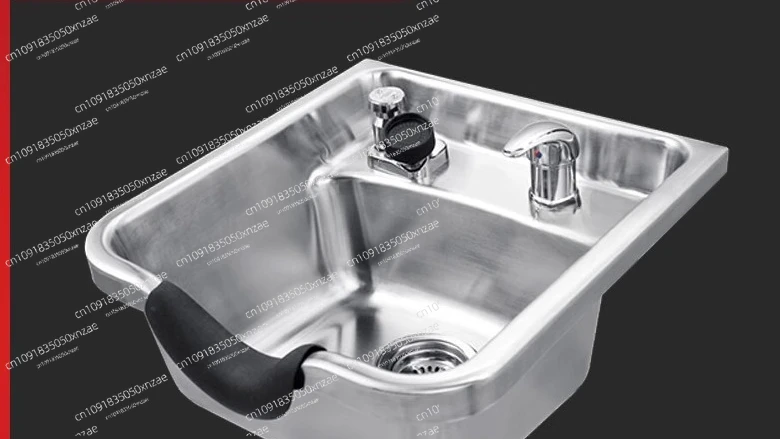suitable for stainless steel wash basin Stainless steel square shampoo basin, easy to clean hair salon
