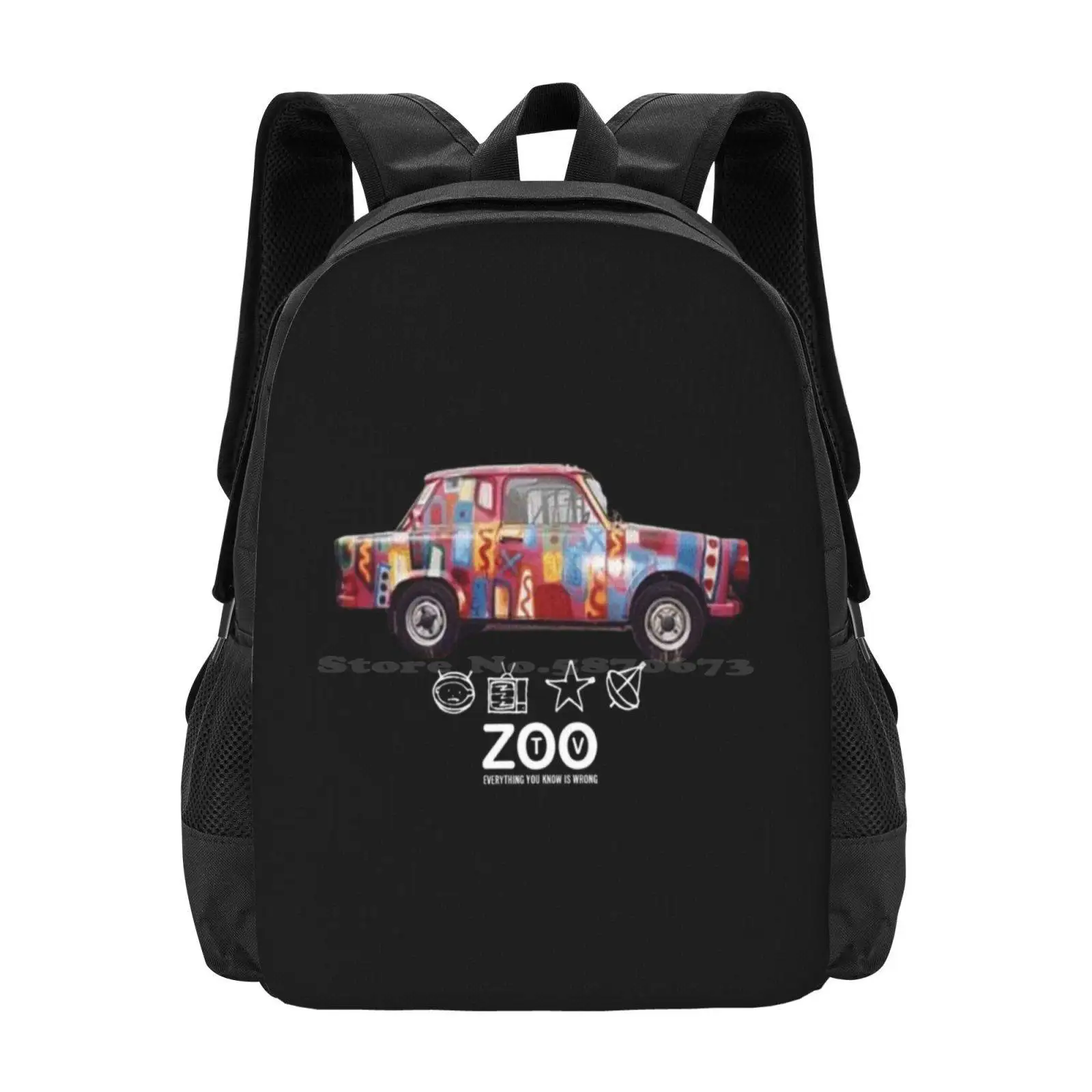 Achtung Baby Zoo Tv By Abel2017 Hot Sale Schoolbag Backpack Fashion Bags Band Bono Joshua Tree Concert Tour Zoo Tv Stuff Zoo Tv