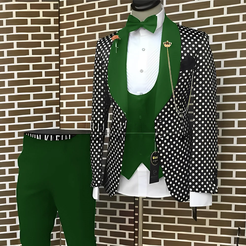 Spotted Men's Suit 3 Piece Set - огляд і ціна Men'S Grooming Spot