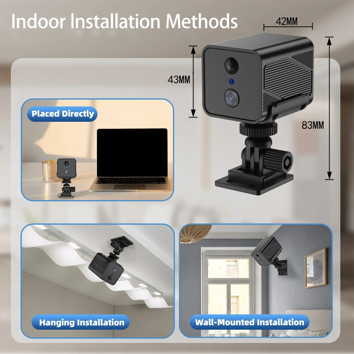 Mini Camera Wifi  Indoor Security Protection Monitor Baby 4g SIM Outdoor Surveillance Motion Detection 5MP CCTV Night Vision Cam