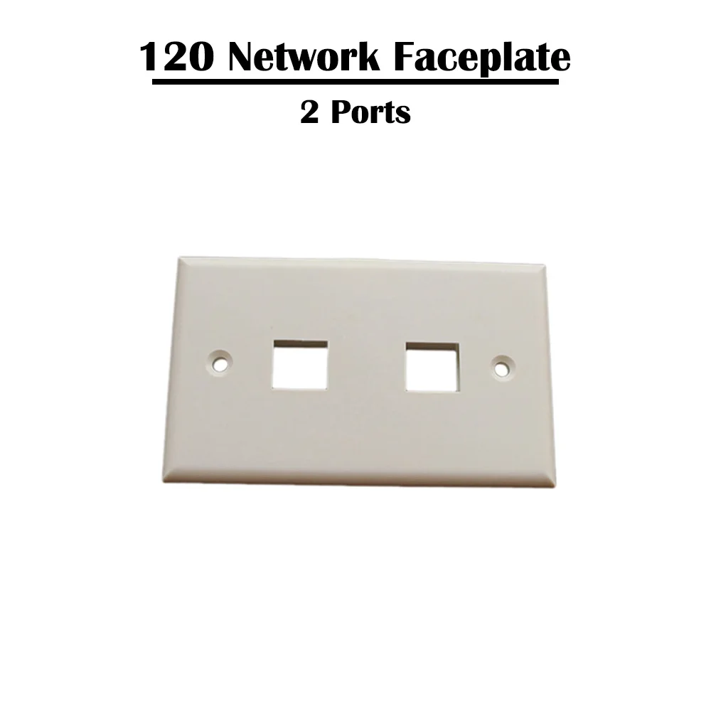 

10 Pieces 2 Ports Network Faceplate 86x120 Type American Type Wall Mounted Networking RJ 45 Pot for Ethernet Keystone Jack