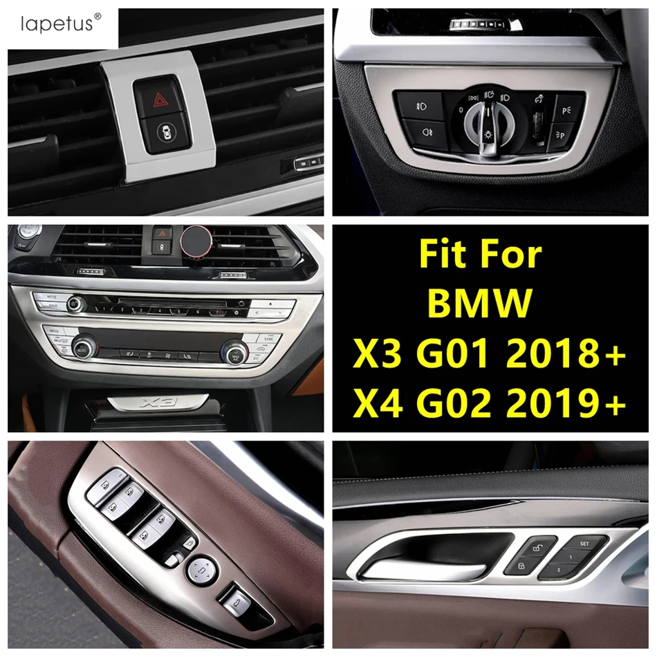 

Car Head Lamp / Warning Light / Central Air AC Switch Panel Cover Trim Accessories For BMW X3 G01 2018 - 2023 X4 G02 2019 - 2023