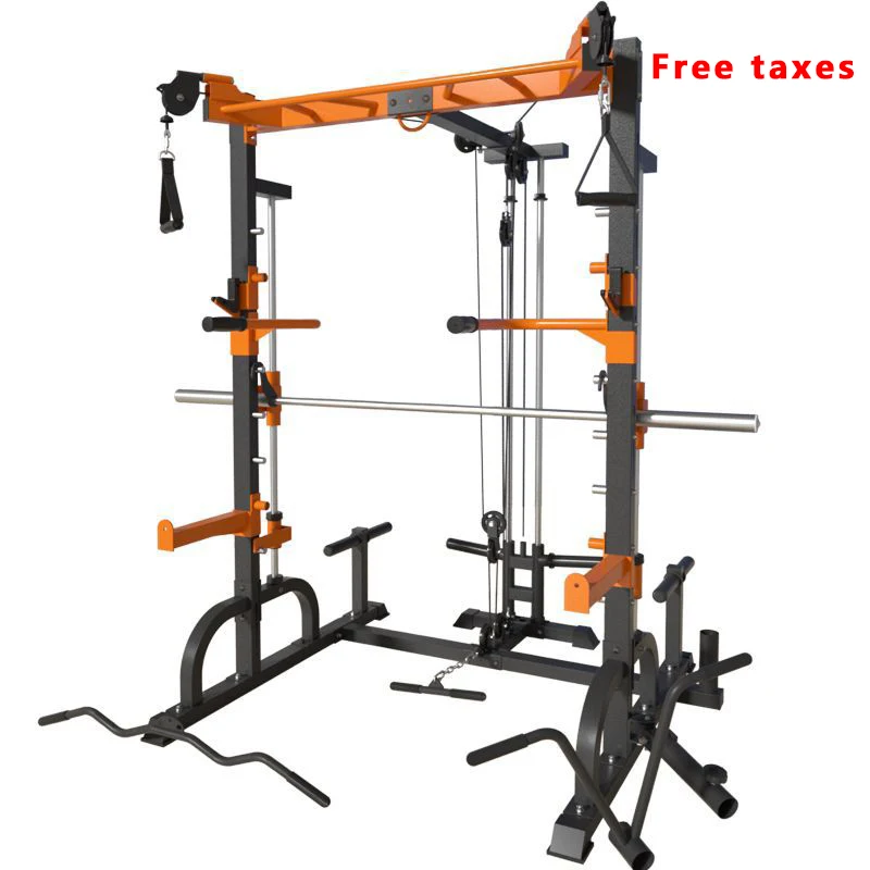 Electroplating Solid Barbell Bar Squat Large Fitness Equipment Professional Fitness Gantry Gym Smith Machine