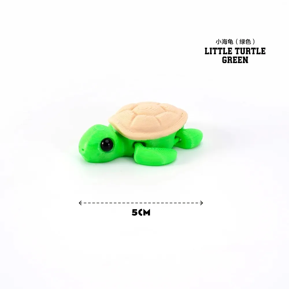 3D Printed Marine Animals Multi-Joint Rotatable Fidget Toys Office Desktop Ornament Home Decor Animal Model Figurine Car Decor