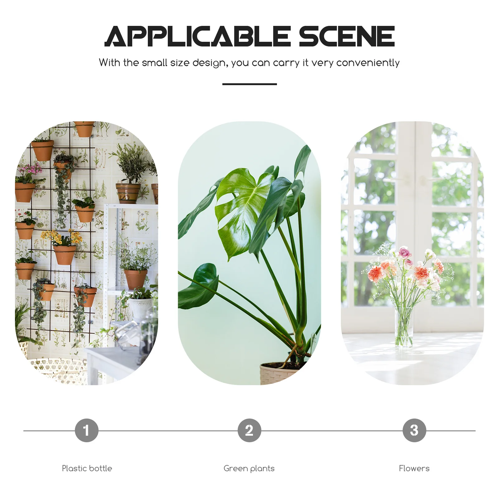 

3Pcs Long Spout Watering Bottle Sprinkler Plastic Durable Gardener Tool for Succulent Indoor Outdoor Plant Care