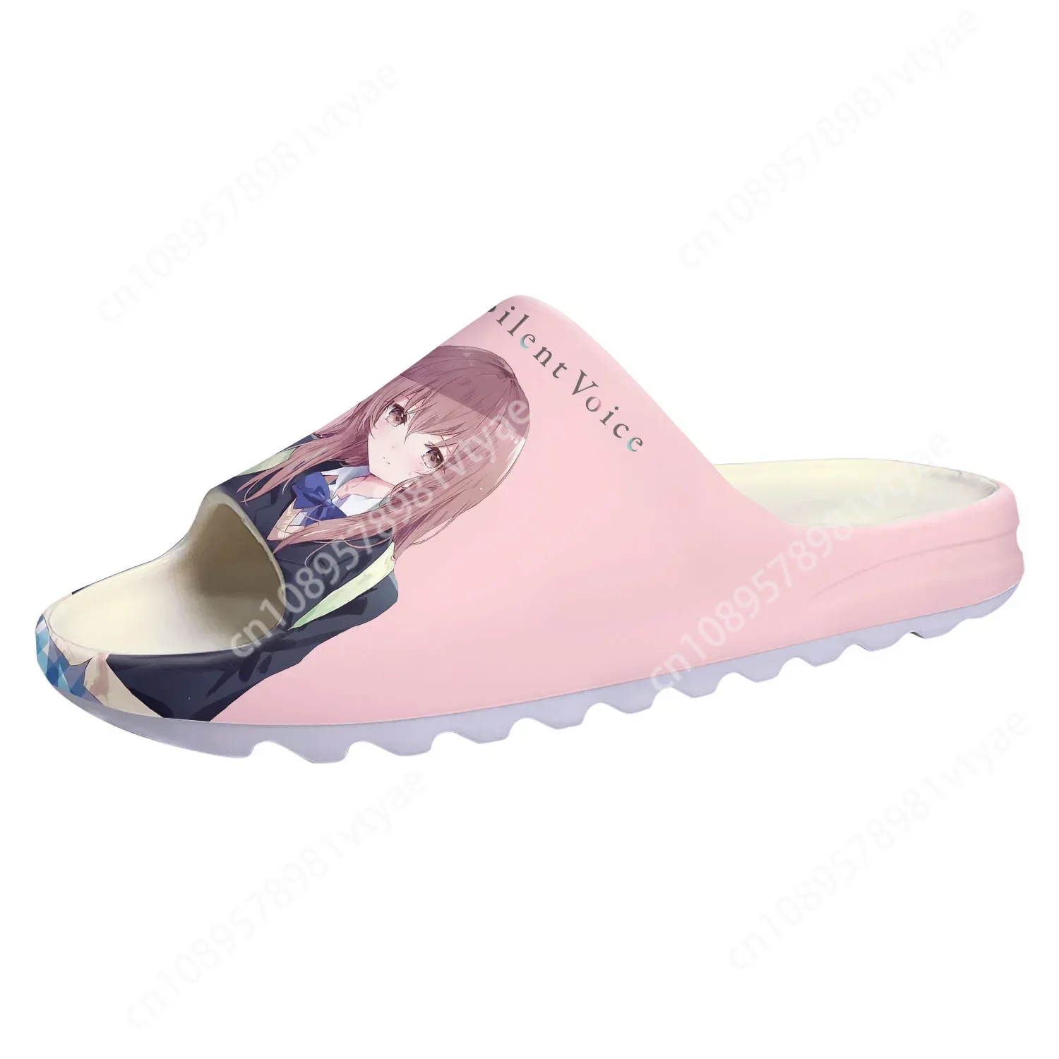 

A Silent Voice Soft Sole Sllipers Mens Womens Teenager Home Clogs Japanese Anime Step In Water Shoes On Shit Customize Sandals