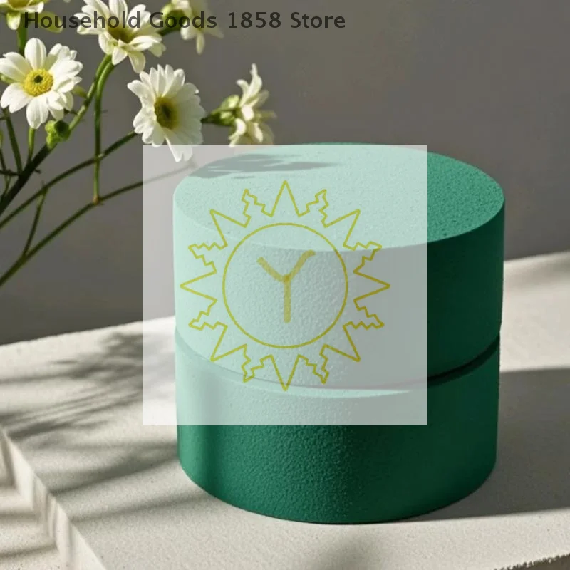 Зеленый-флористический-пенопласт-10x4-см-круглый-многофункциональный-сухой-для-цветочных-композиций-набор-для-diy-аранжировок