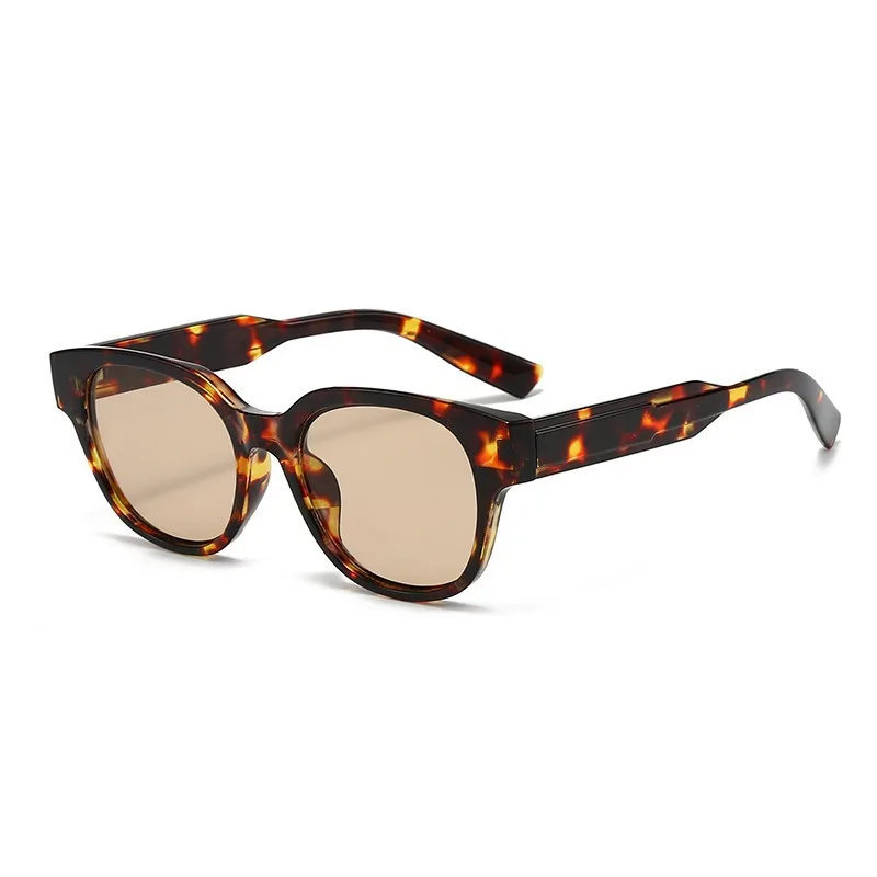 Sunglasses Small Cat Eye Shaped Frame Textured Wide Leg Glasses for Men Women Driving Travel Outdoor Casual Eyewear