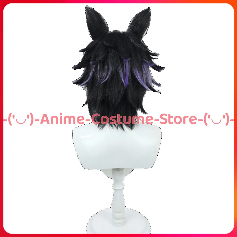 فرسان المشاجئة شعر مستعار تأثيري مع آذان أنيمي لعبة شخصية هالوين كرنفال حفلة زي الباروكات مقاومة للحرارة الشعر الاصطناعية